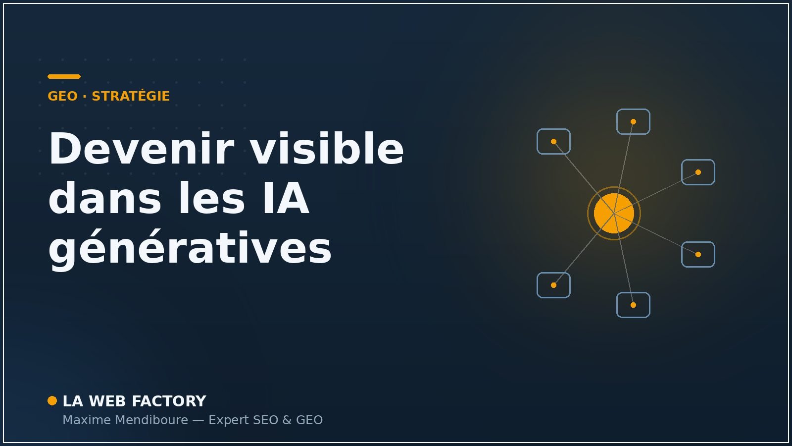 Les 6 piliers de la visibilité dans les IA génératives — méthode La Web Factory