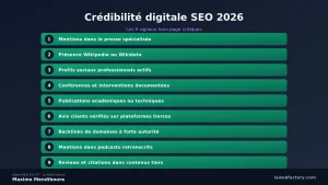 SEO et crédibilité digitale : signaux hors-page 2026