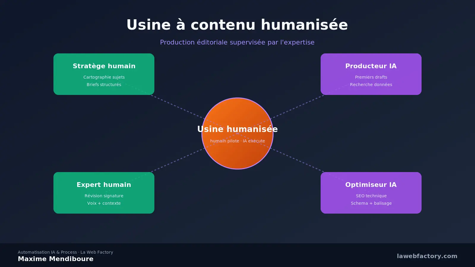Production éditoriale automatisée : usine à contenu humanisée