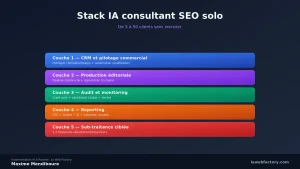 De 5 à 50 clients SEO sans recruter : stack IA consultant solo