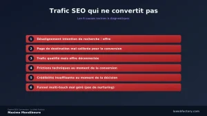 Pourquoi ton trafic SEO ne convertit pas — audit funnel